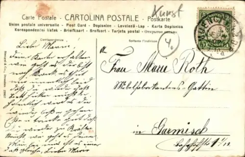 Künstler Ak Mädchen in blauem Kleid, Porträt