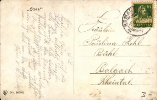 Ak Junge in Volkstracht, Blumenkorb, Hansl