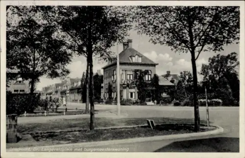 Ak Sliedrecht Südholland Niederlande, Dr. Langeveldplein met burgemeesterswoning