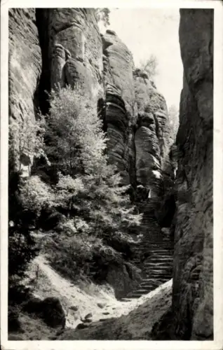 Ak Jičín Gitschin Jitschin Region Königgrätz, Prachov Felsen