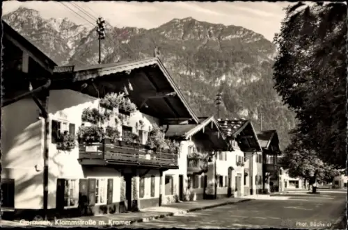Ak Garmisch Partenkirchen in Oberbayern, Klammstraße mit Kramer