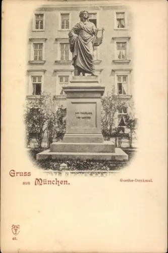 Ak München, Goethe-Denkmal