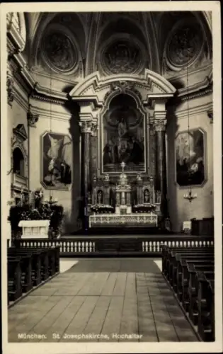 Ak München,  Hochaltar der St. Josephskirche