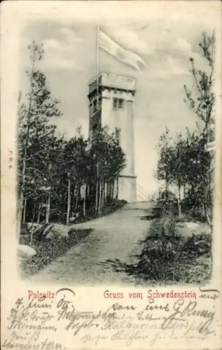 Ak Pulsnitz Sachsen, Schwedenstein