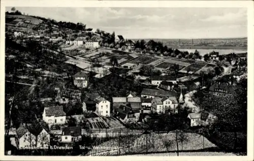 Ak Dresden Cossebaude, Tal- und Weinbergstraße, Gesamtansicht