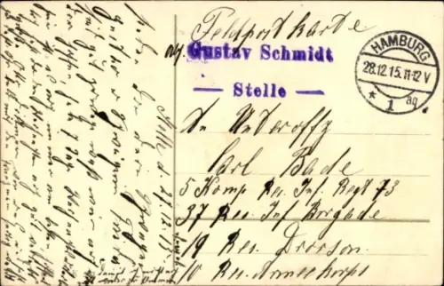 Ak Glückwunsch Neujahr, Soldat, Steh ich in finstrer Mitternacht...