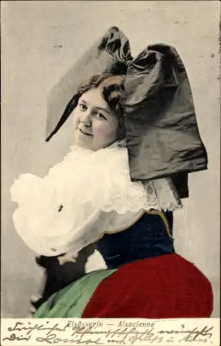 Ak Alsacienne, Elsässerin in Tracht