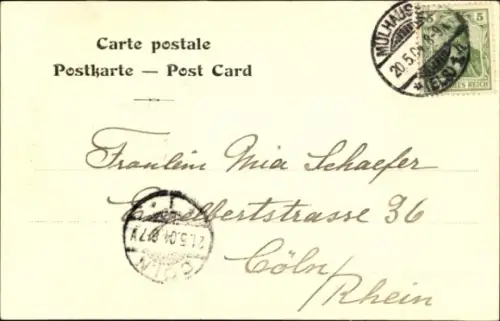 Ak Alsacienne, Elsässerin in Tracht