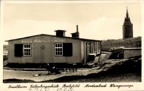 Ak Nordseebad Wangerooge in Ostfriesland, Inselheim Gutenbergschule Bielefeld 1937