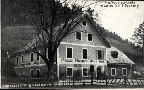 Ak Lanau Mürzsteg Steiermark, Gasthaus zur Linde