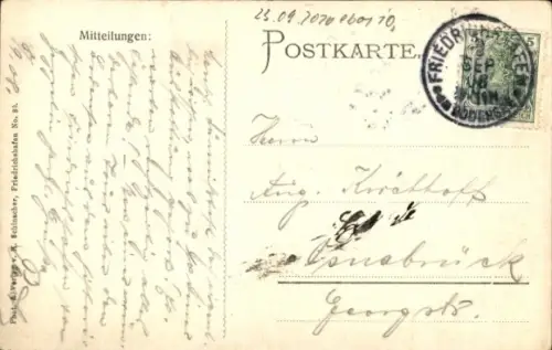 Ak Bodensee Dampfer, Luftschiff Zeppelin Mod. 4