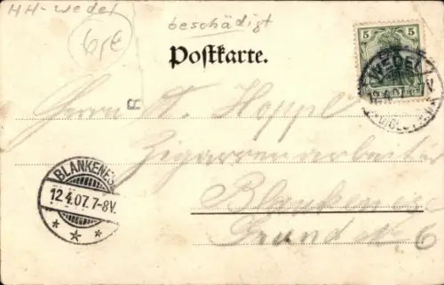 Ak Wedel an der Elbe, Marktplatz