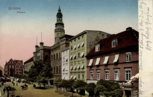Ak Głogów Glogau Schlesien, Rathaus