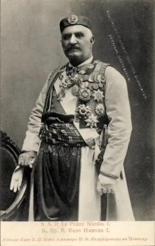 Ak Prinz Nicolas I von Montenegro, Portrait