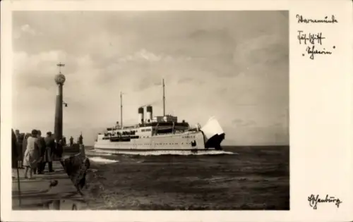 Ak Ostseebad Warnemünde Rostock, Fährschiff Schwerin