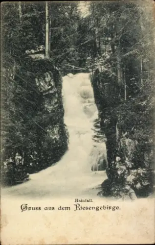 Ak Przesieka Hain Podgórzyn Giersdorf Riesengebirge Schlesien, Hainfall