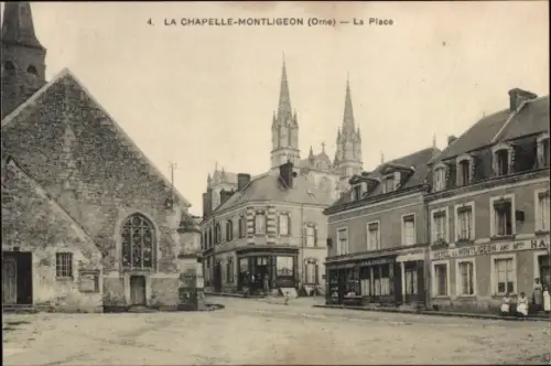 Ak La Chapelle Montligeon Orne, Platz