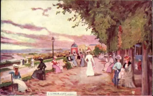 Künstler Ak Saint Germain en Laye Yvelines, La Terrasse