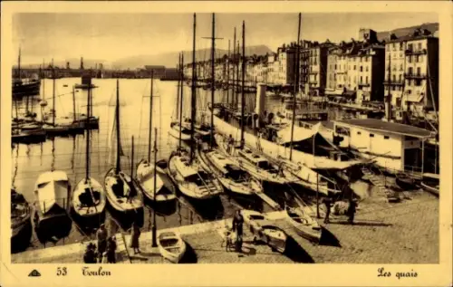 Ak Toulon Var, Hafen, Boote
