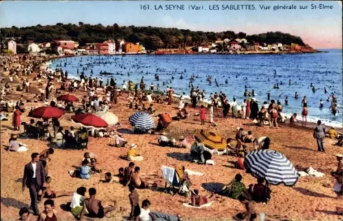 Ak La Seyne sur Mer Var, Sablettes, Vue generale sur St Elme