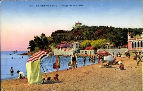 CPA La Seyne-sur-Mer, Var, Plage de Mar-Vivo