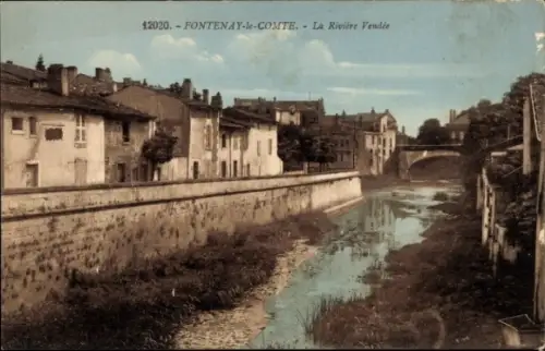 Ak Fontenay le Comte Vendée, La Riviere Vendee