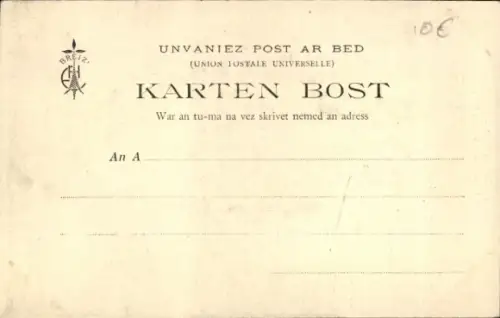 CPA Chanons de Botrel, Le Petit Goret