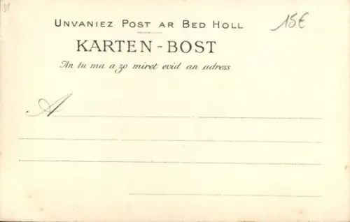 Ak Junger Mann in bretonischer Tracht