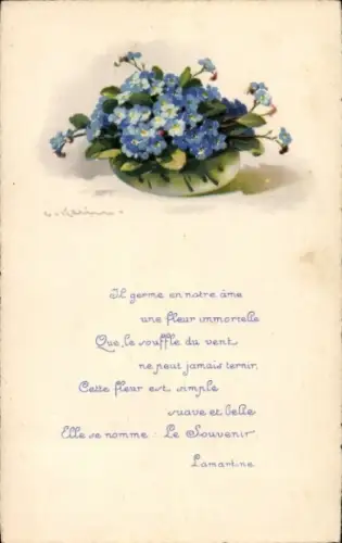 Künstler Ak Klein, C., Vergissmeinnicht, Blumen