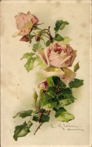 Künstler Ak Klein, C., Rosen, Blumen