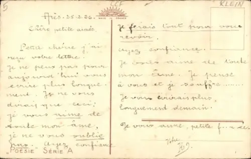 Künstler Ak Klein, C., Rote Rose