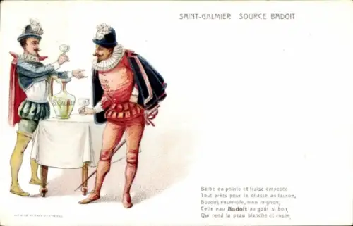 CPA Saint Galmier Loire, Source Badoit, Reklame