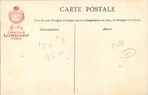 Ak Les Sports, Course a pieds des Juniors, Reklame, Chocolat Lombart