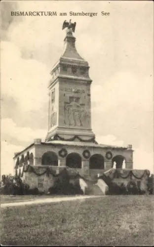 Ak Starnberg am Starnberger See Oberbayern, Bismarckturm,  Monument,  