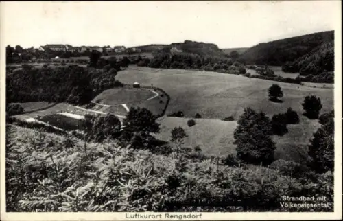 Ak Rengsdorf im Westerwald, Luftkurort  Strandbad, Völkerwiesental