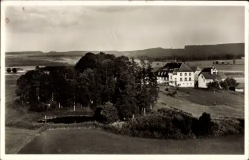 Ak Bad Dürrheim im Schwarzwald, Erholungsheim Ankenbuck,  Schwarzwald, Landschaft, Bäume, Teich