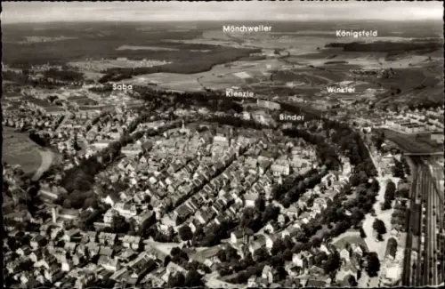 Ak Villingen im Schwarzwald, Luftaufnahme