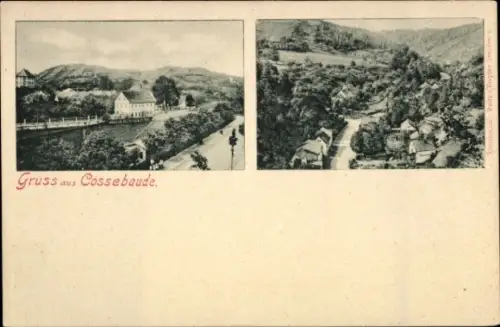 Ak Dresden Cossebaude, Teilansichten