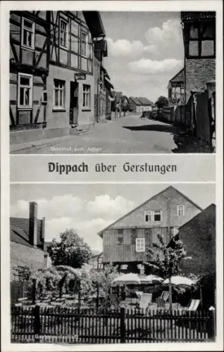Ak Dippach Thüringen, Gasthof zum Adler, Gartenwirtschaft, Bes. Traugott Bergmann