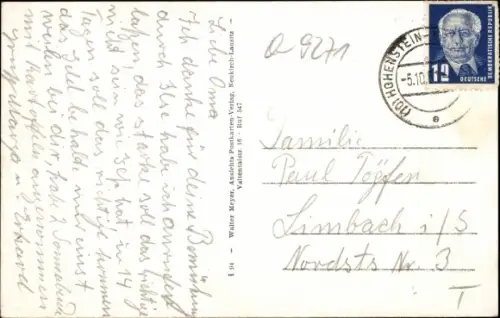 Ak Langenberg Callenberg in Sachsen, Schule, Kirche