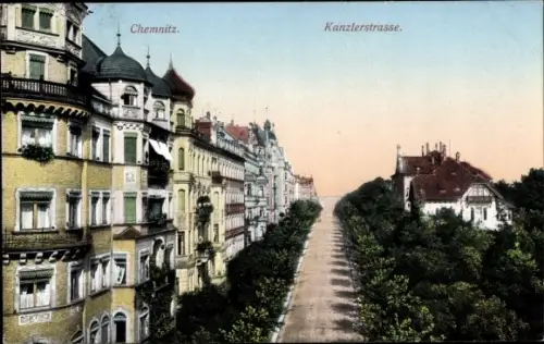 Ak Chemnitz in Sachsen, Kanzlerstraße