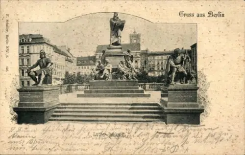 Ak Berlin Mitte, Luther-Denkmal
