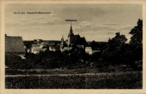 Ak Ebersdorf Chemnitz in Sachsen, Stiftskirche