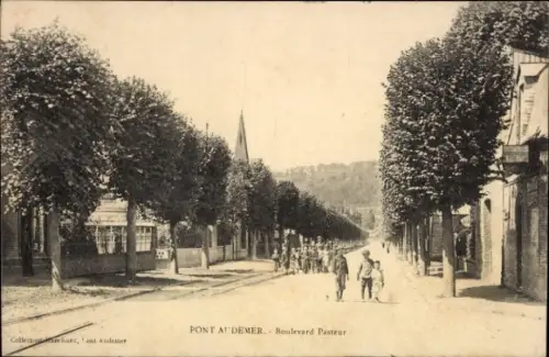 CPA Pont Audemer Eure, Boulevard Pasteur