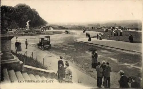 Ak Saint Germain en Laye Yvelines, Terrasse