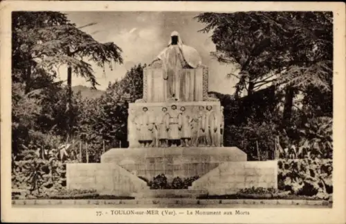 Ak Toulon sur Mer Var, Monument aux Morts