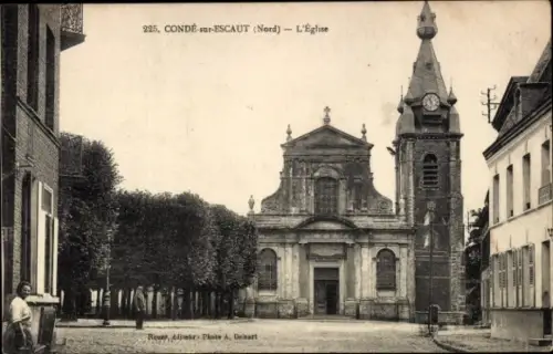 Ak Conde sur l'Escaut Nord, Kirche