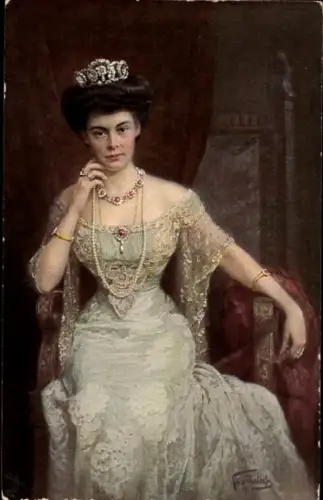Künstler Ak Kronprinzessin Cecilie von Preußen, Portrait
