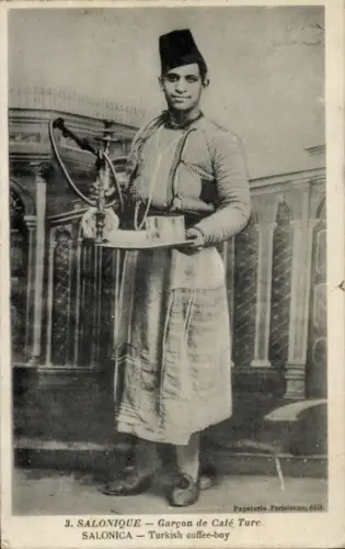 Ak Thessaloniki Griechenland, Garcon de Cafe Turc