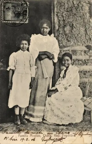 Ak Argentinien, Familia Mestiza, Chaco